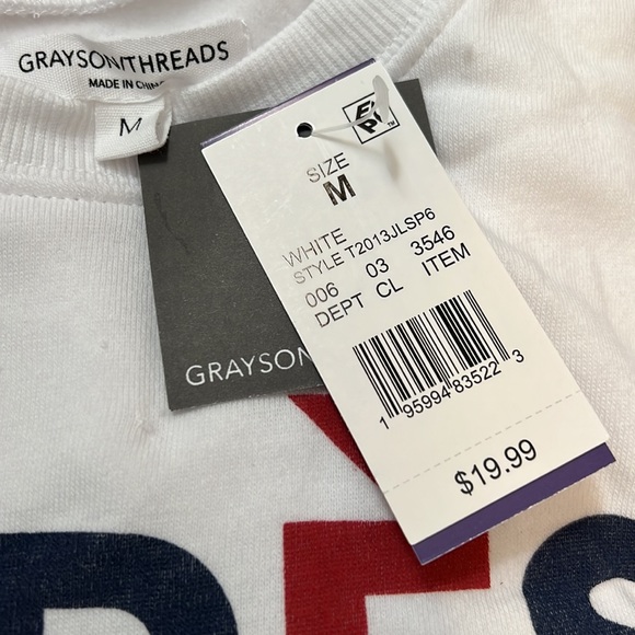 Cropped White Apres Ski Sweatshirt - Picture 6 of 8